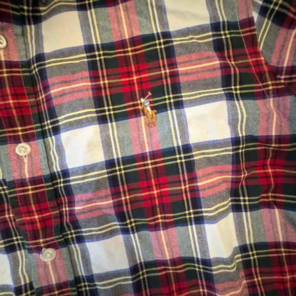 Ralph Lauren Polo 90s Pony logo Flannel plaid button down shirt 3XL B Collared - Picture 4 of 7
